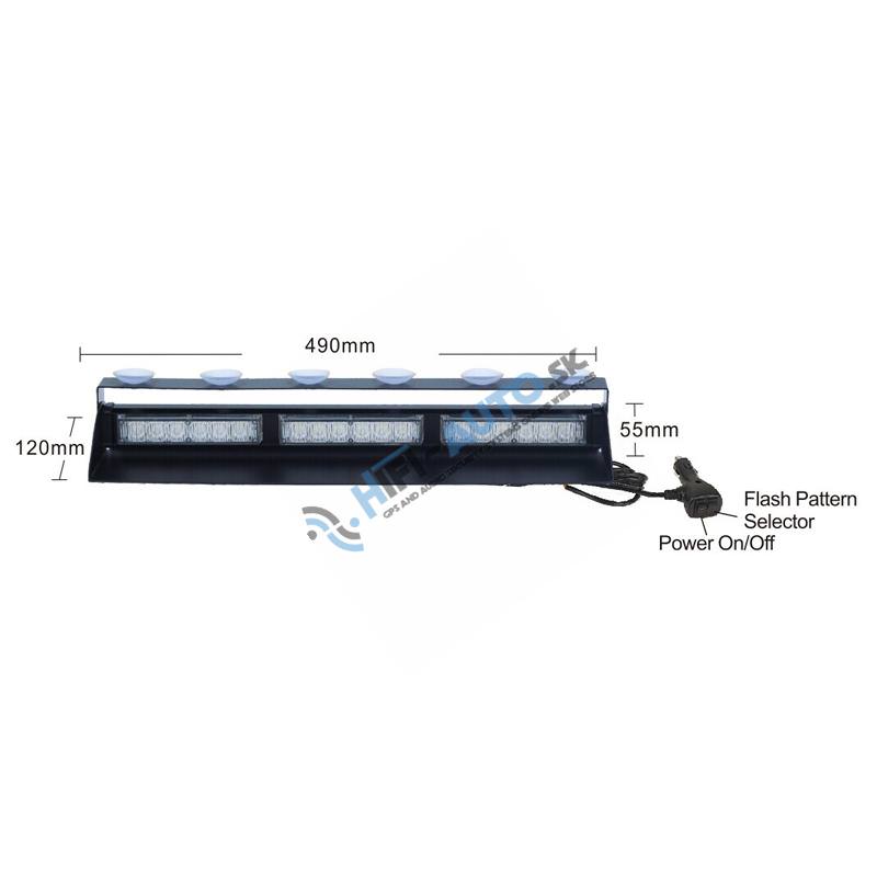 PREDATOR LED vnútorný, 18x3W, 12-24V, oranžový, 490 mm, ECE R10