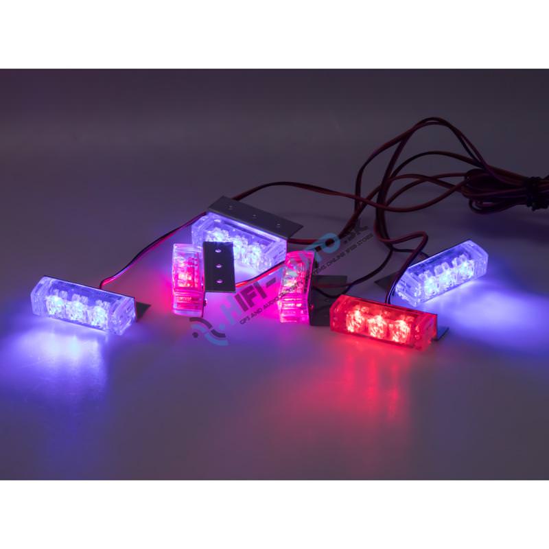 PREDATOR LED do mriežky, 12 V, modro-červená 