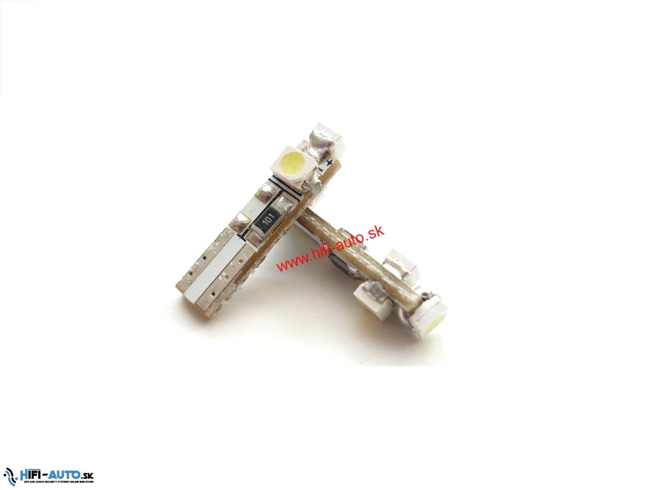 Autožiarovka T5, 3xled, biela, 5050 SMD