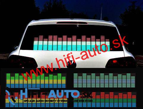Auto Led Ekvalizér - Zelený 70 x 11 cm
