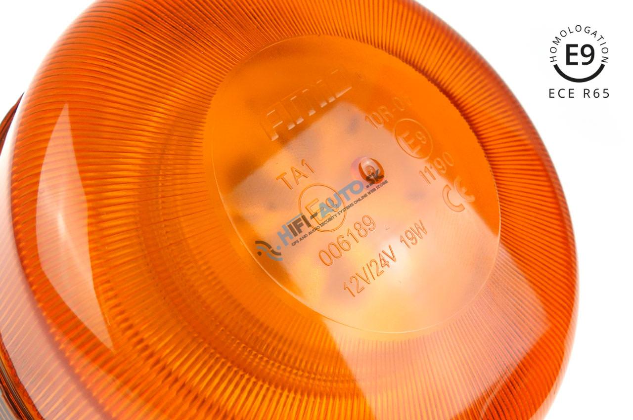 Výstražný maják pevný W03B 3 skrutky R65 R10 36LED 12 / 24V IP56