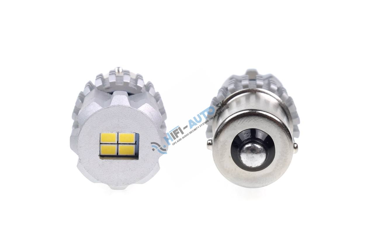 LED žiarovka BA 15S CANBUS UltraBright 3020 12SMD 1156 (R5W, R10W) P21 White 12V24V