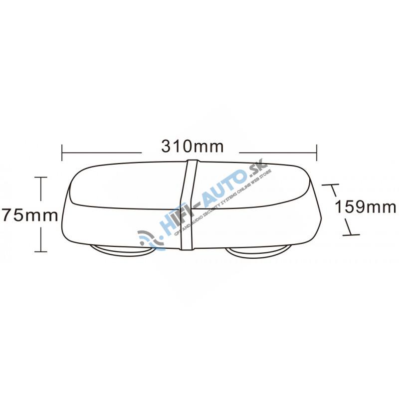 Výstražný LED panel 315 x 165 x 70 mm R65 R10