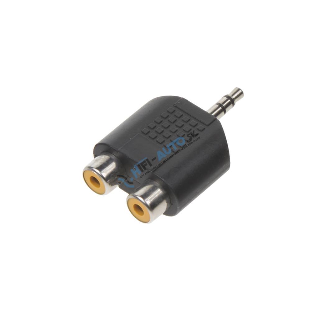 Redukcia Jack 3,5 mm samec/2x CINCH samica