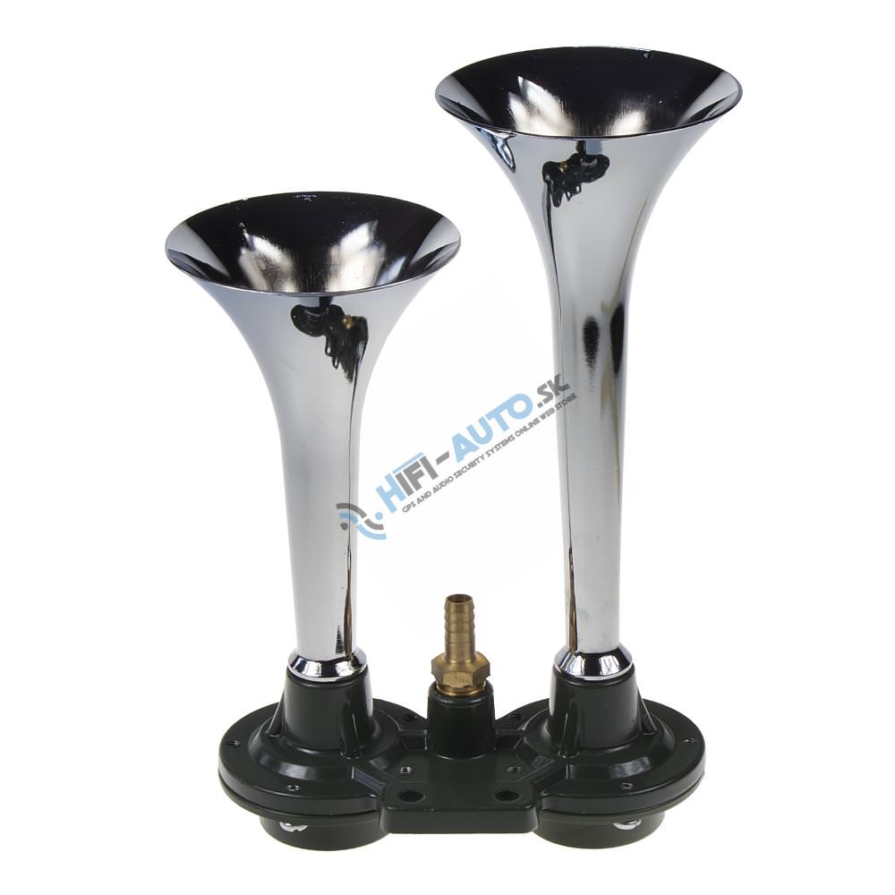 2-tónová fanfára 168/207mm, 12V stály tón s kompresorom