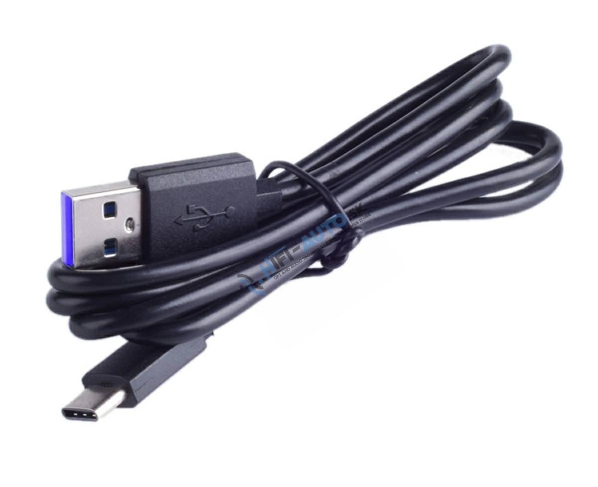 USB kábel typ C, 1 m, čierny