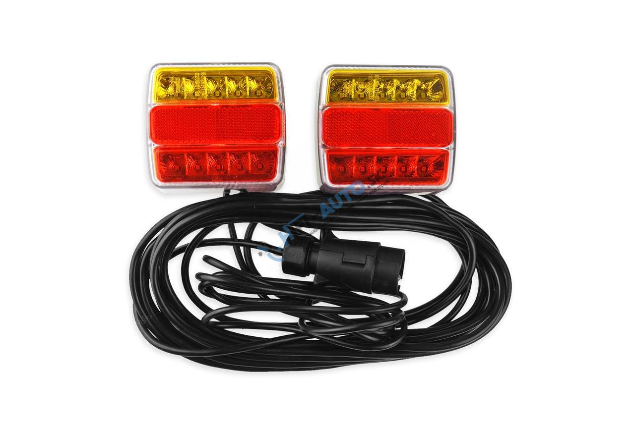 Sada zadných magnetových svietidiel pre prívesný vozík 25 LED + kábel 7,5 m