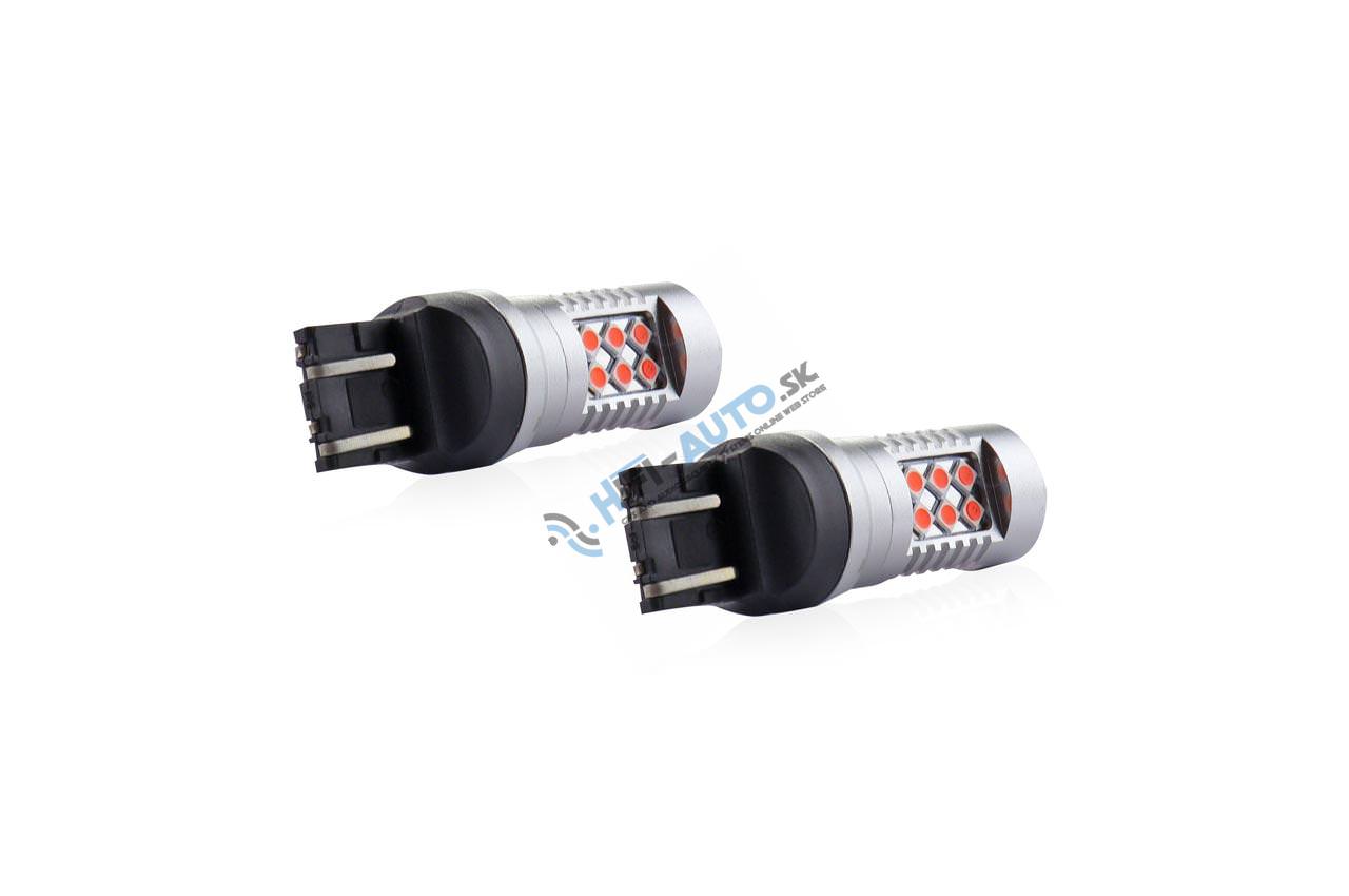 Autožiarovka T20 1157 jantárová CANBUS 24xled 12V/24V