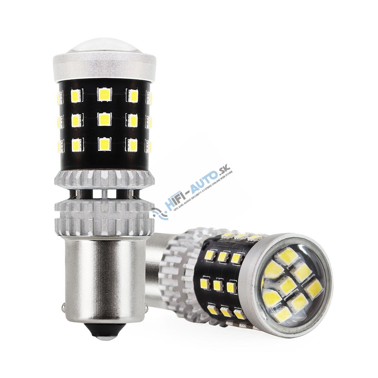 LED žiarovka BA 15S CANBUS 2016 39SMD 1156 P21 R10W biela 12V/24V 