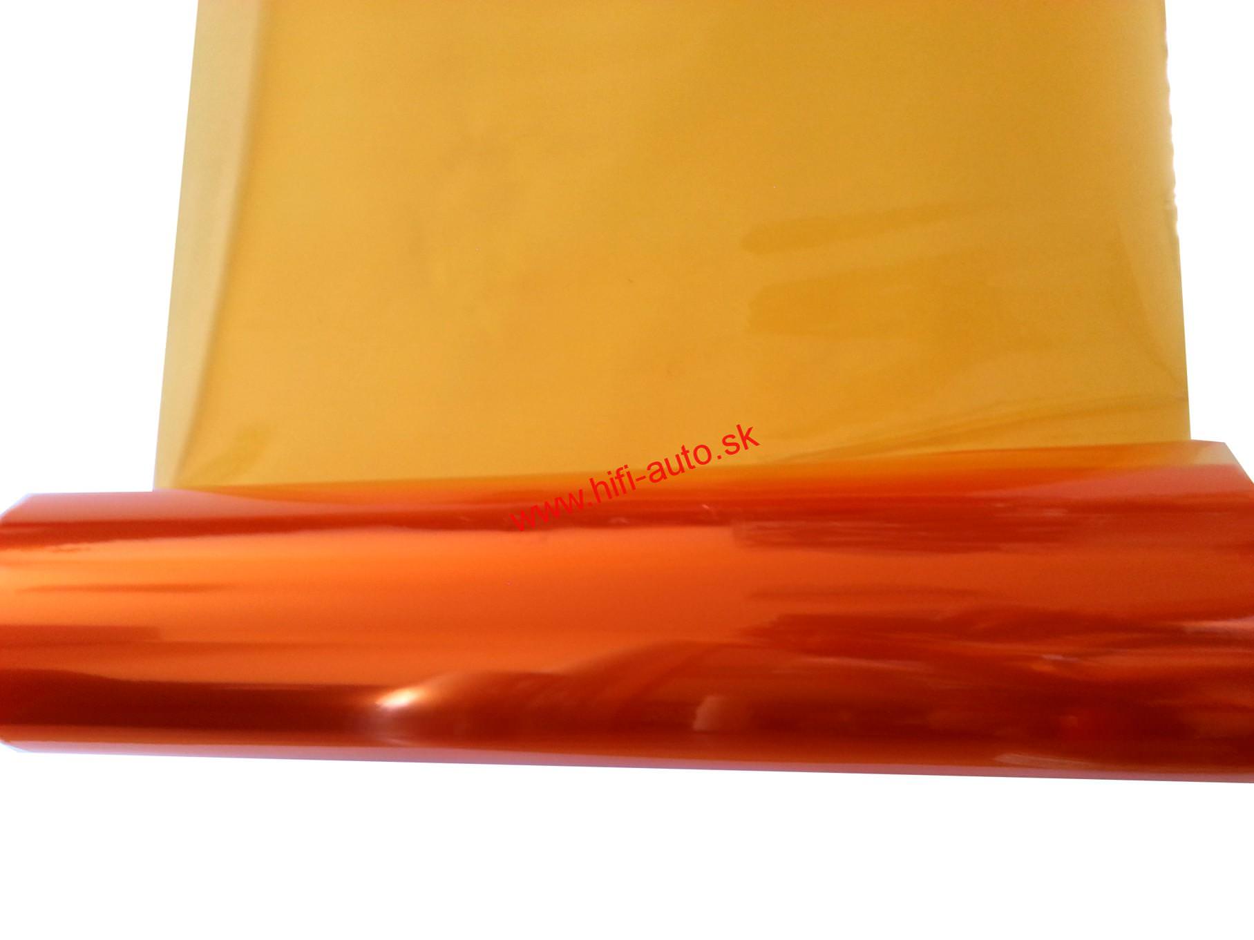 Oranžová fólia na svetlá - šírka 30 cm