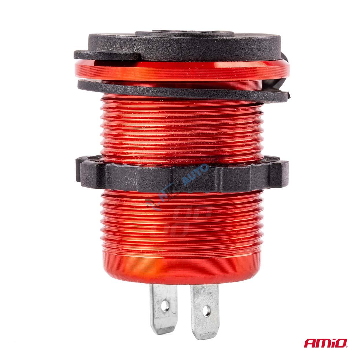 Vodotesná nabíjačka telefónu 2xUSB 12/24V MOD-10