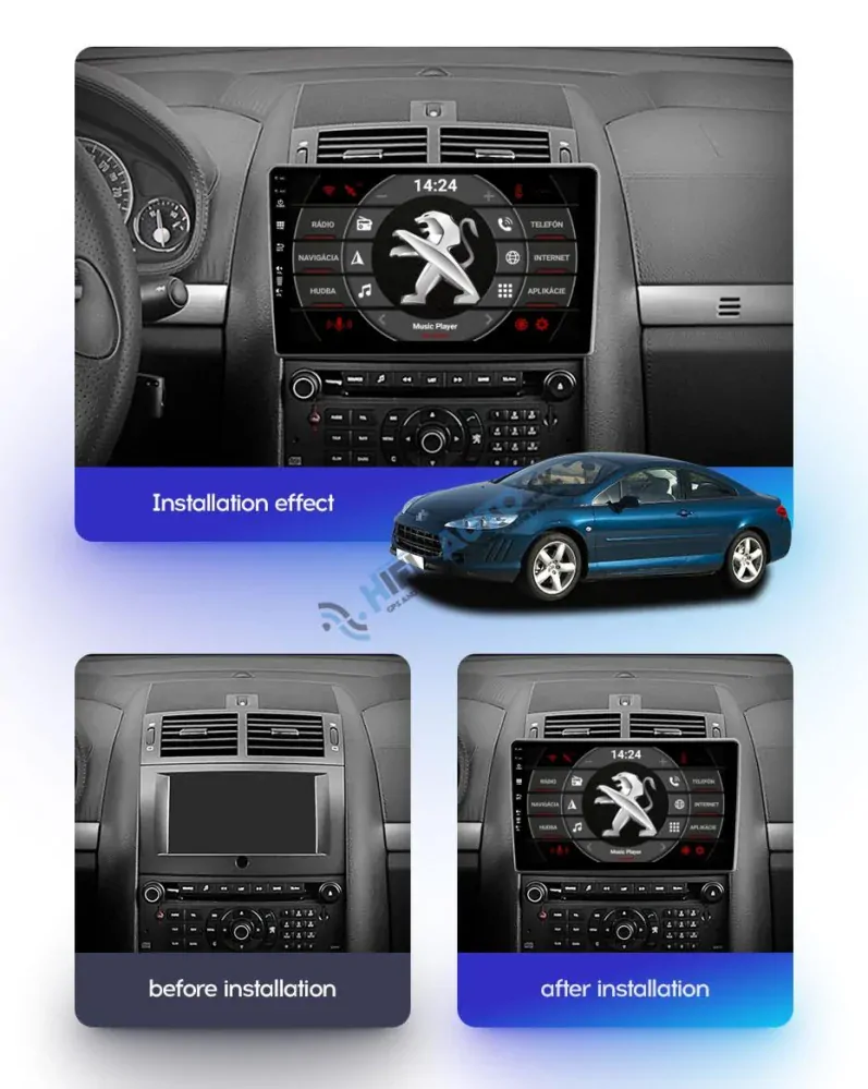 ANDROID 14 Peugeot 407 autorádio