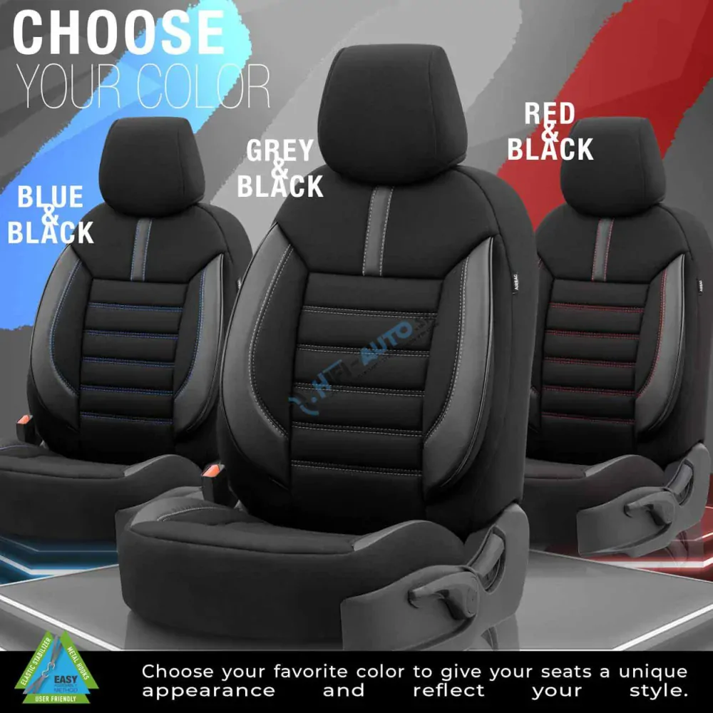 Sada autopoťahov OTOM LIMITED 101 BLACK/RED 3-ZIP