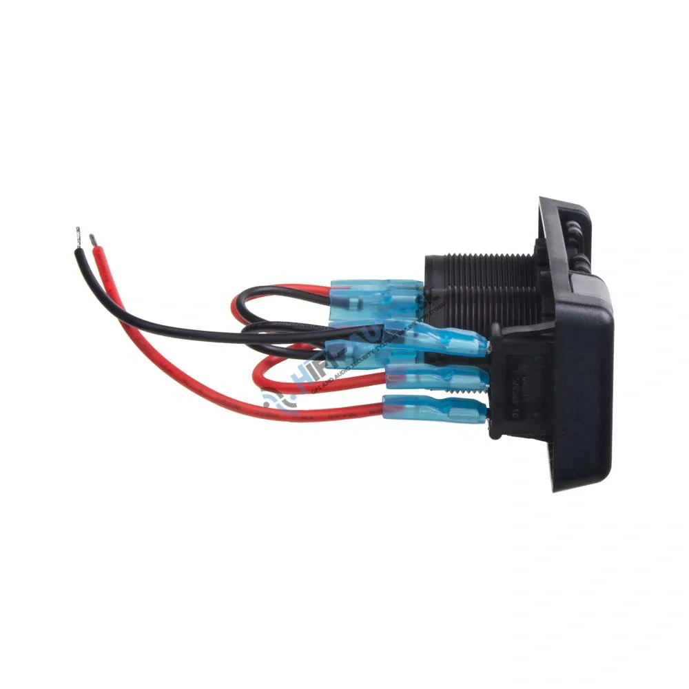 Dvojitá zásuvka do panelu 1x CL, 2x nabíjačka USB + vypínač