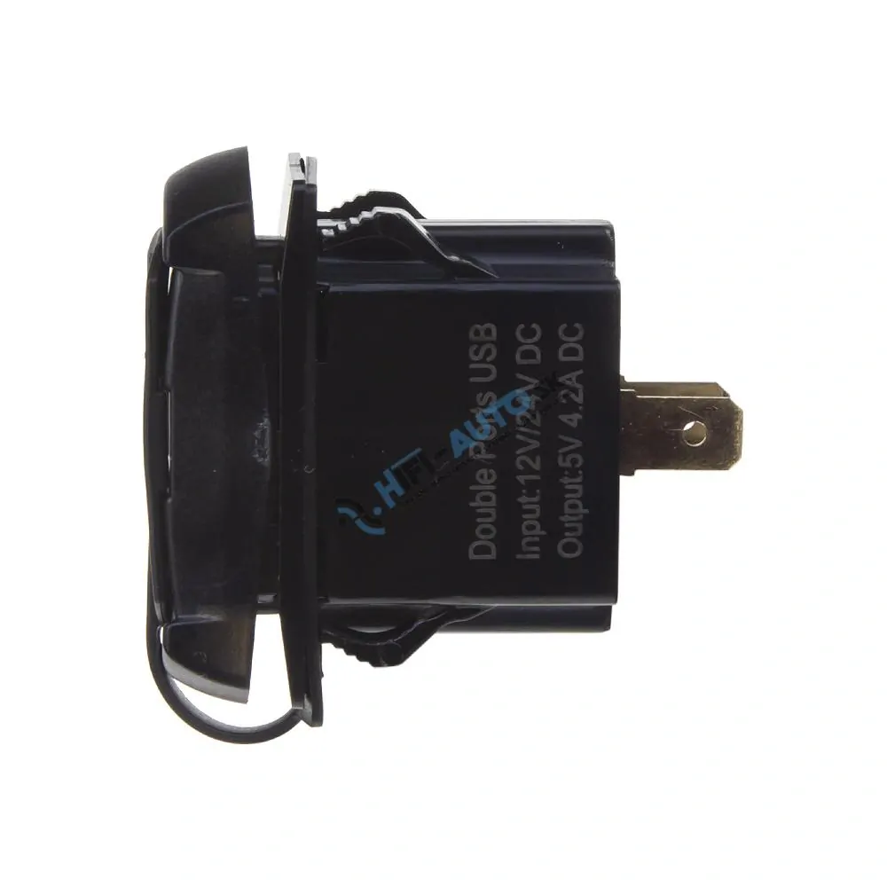 2x USB zásuvka s voltmetrom "Rocker"