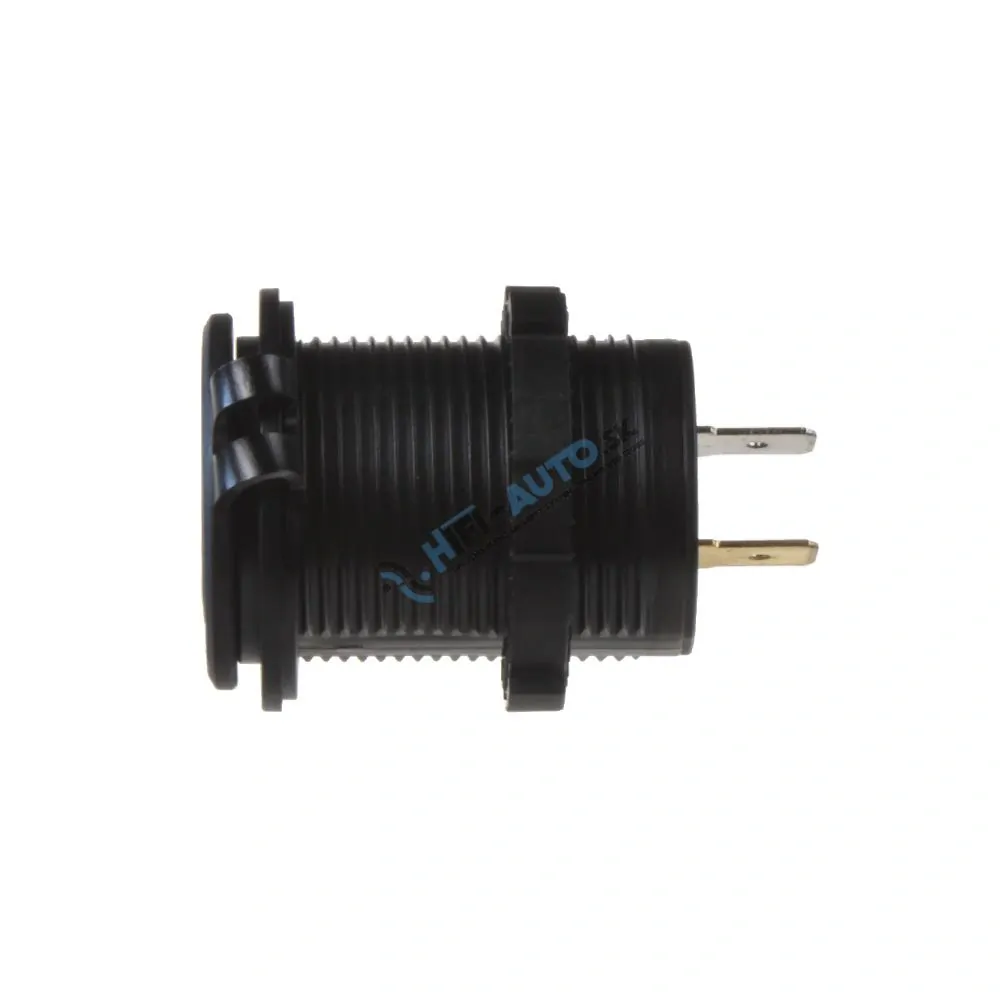 2x USB nabíjačka s voltmetrom vodeodolná do panelu, modré