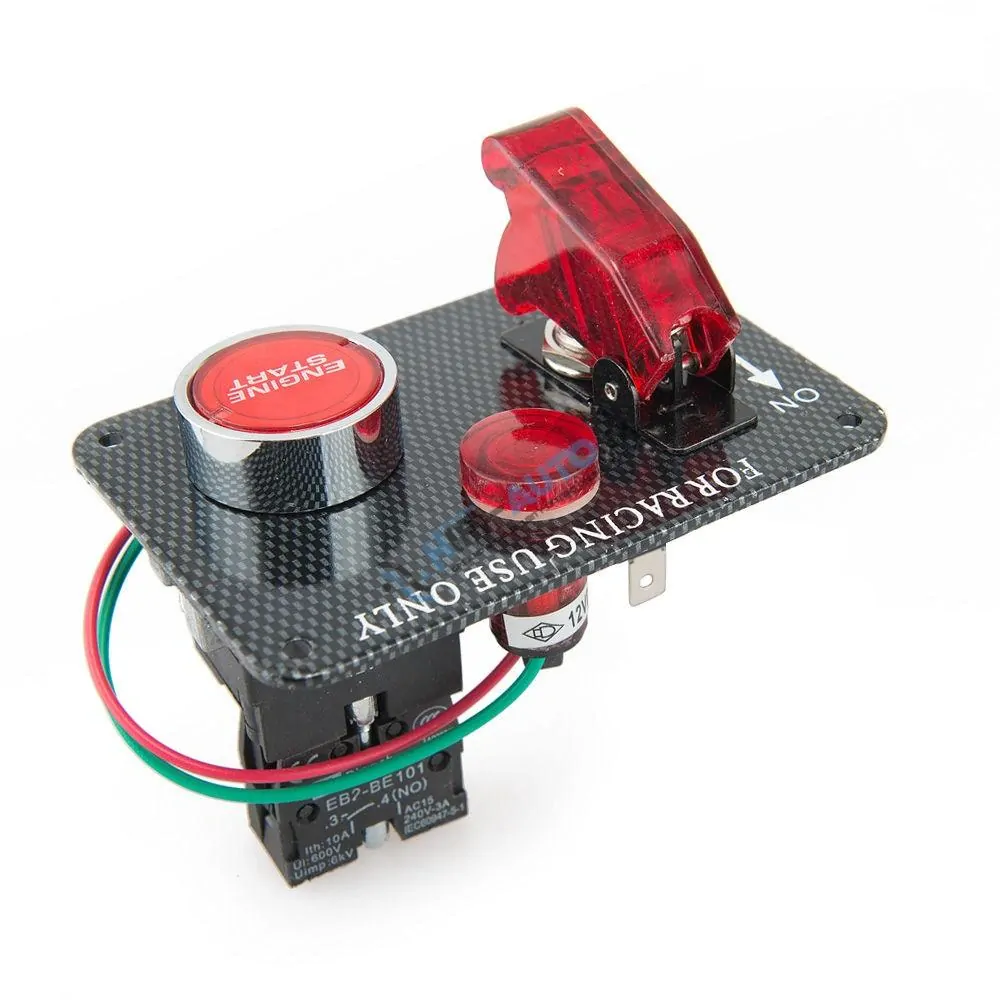 Panel s 1x spínačom, kontrolkou + tlačidlo ŠTART, 12V