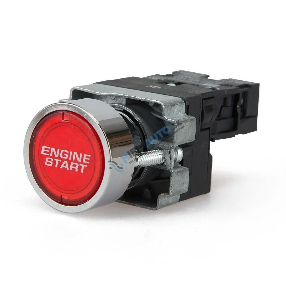 Tlačidlo ŠTART, podsvietené, 12V