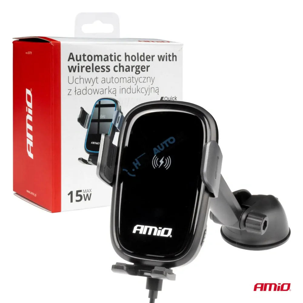Automatický držiak telefónu s bezdrôtovým indukčným nabíjaním 15W