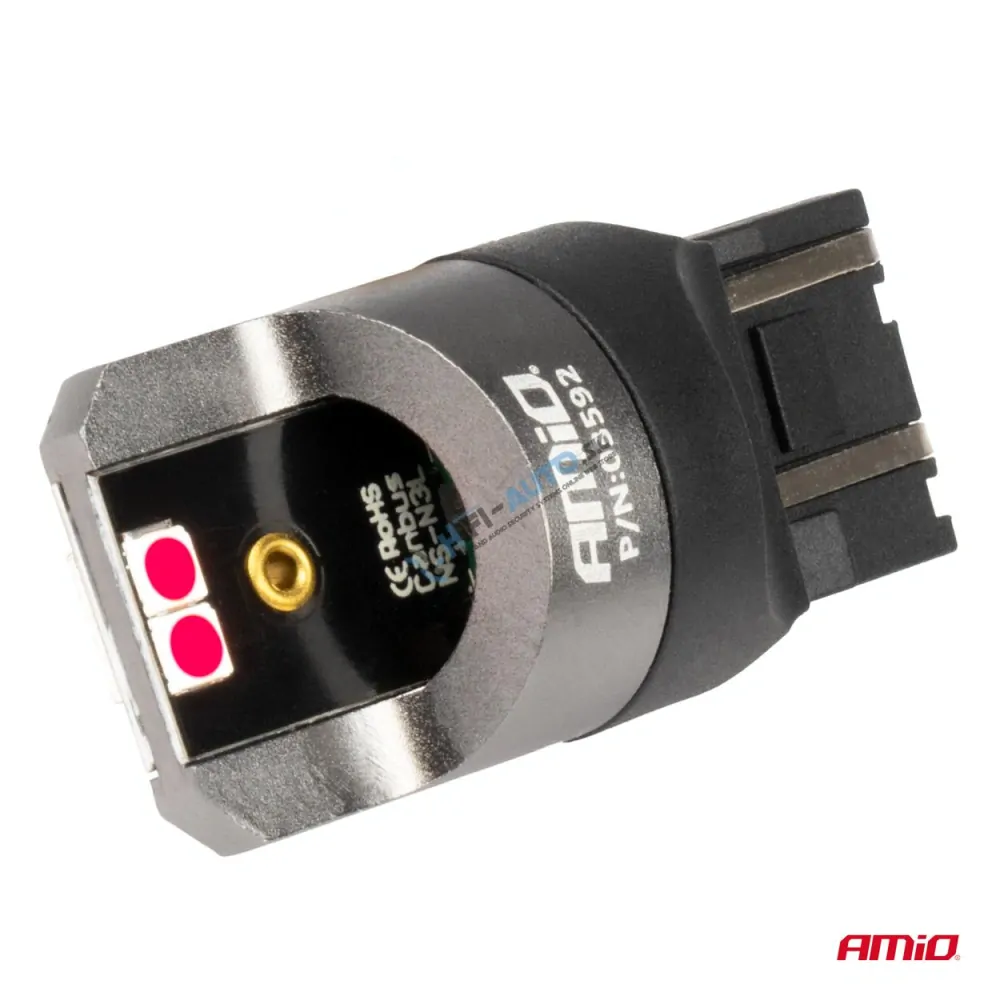 LED žiarovka CANBUS PRO series 7443 W21/5W 4x3030 SMD Red 12/24V