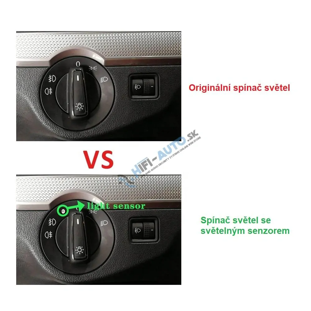 Spínač svetiel pre automatické rozsvecovanie VW, Škoda