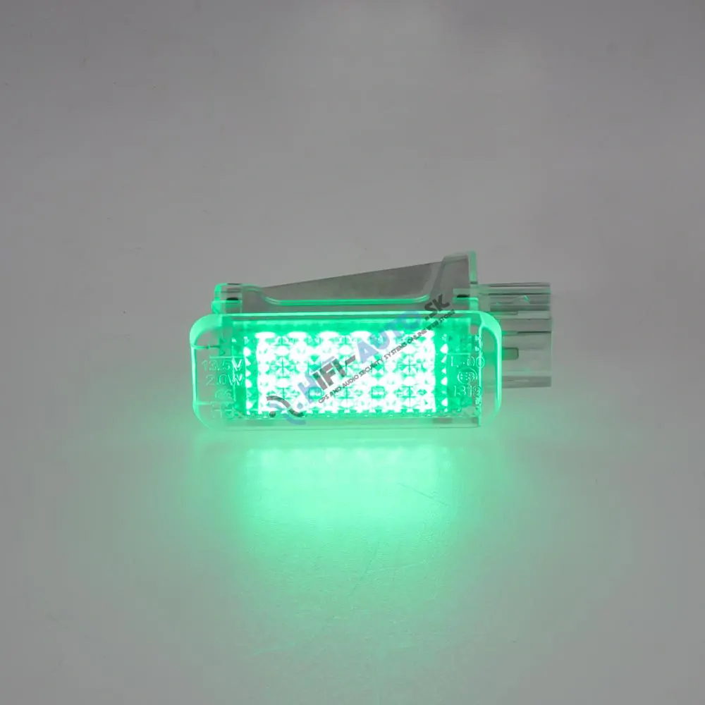 LED osvetlenie interiéru VW, Audi, Seat, Škoda, Lamborghini, zelené