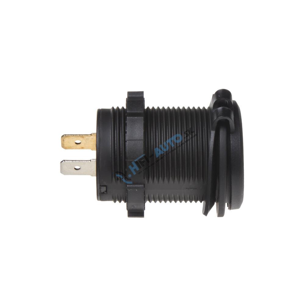 2x USB nabíjačka vodeodolná do panelu, QC3.0, modrá