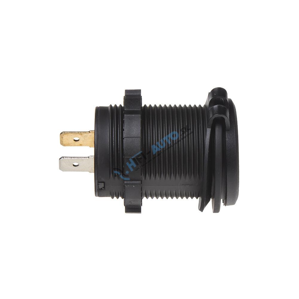 2x USB nabíjačka vodeodolná do panelu, QC3.0, červená