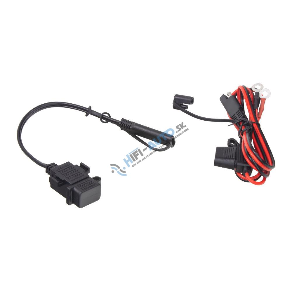 Zásuvka s panelom nabíjacia 1x USB vodeodolná, 136cm