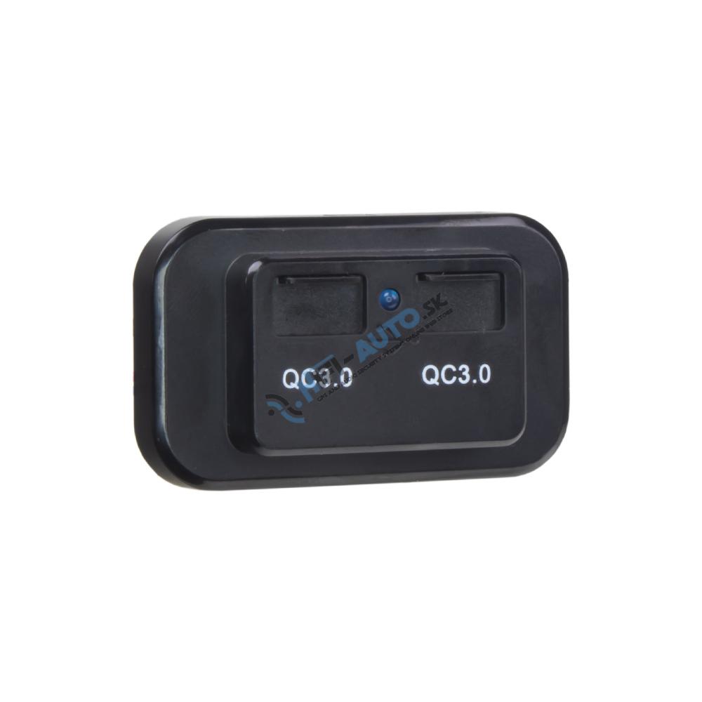 2x USB QC3.0 zásuvka 12/24V, montáž na povrch