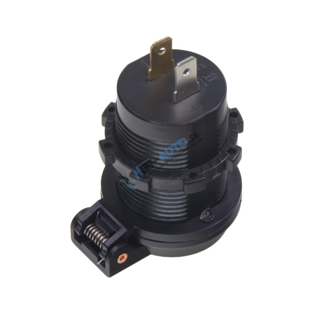 USB QC3.0 + USB-C PD 18W zásuvka 12/24V, vodeodolná