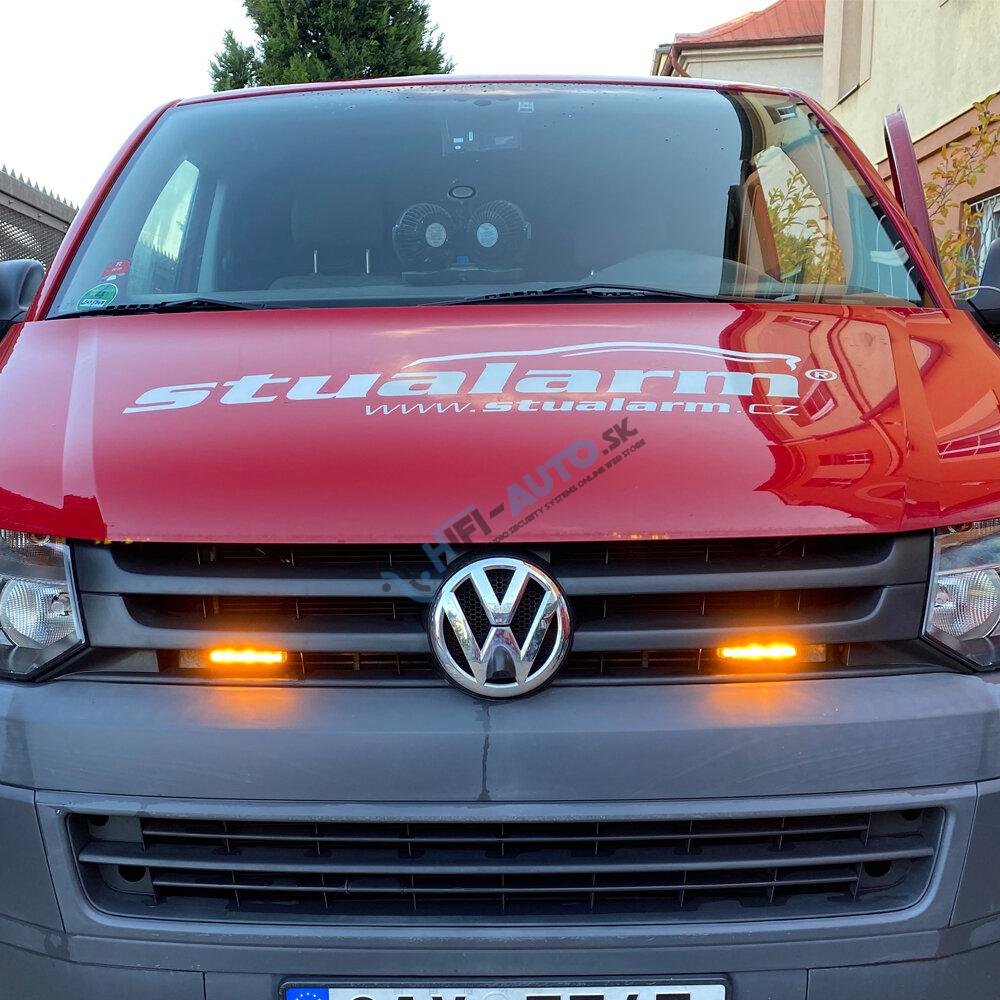 PROFI SLIM výstražné LED svetlo vonkajšie, do mriežky, oranžové, 12-24V, ECE R65 