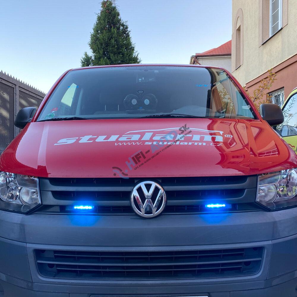 PROFI SLIM výstražné LED svetlo vonkajšie, do mriežky, modré, 12-24V, ECE R65