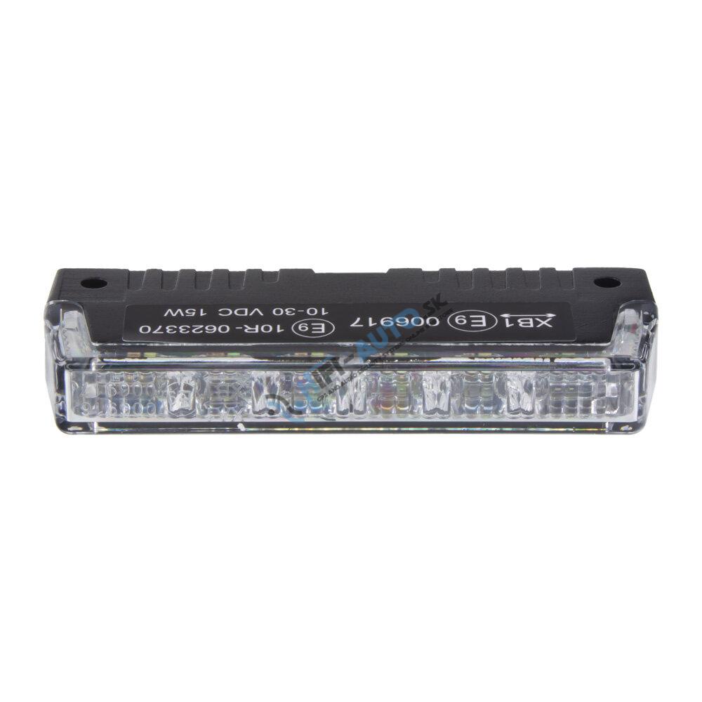 PROFI SLIM výstražné LED svetlo vonkajšie, do mriežky, červeno-modré, 12-24V, ECE R10