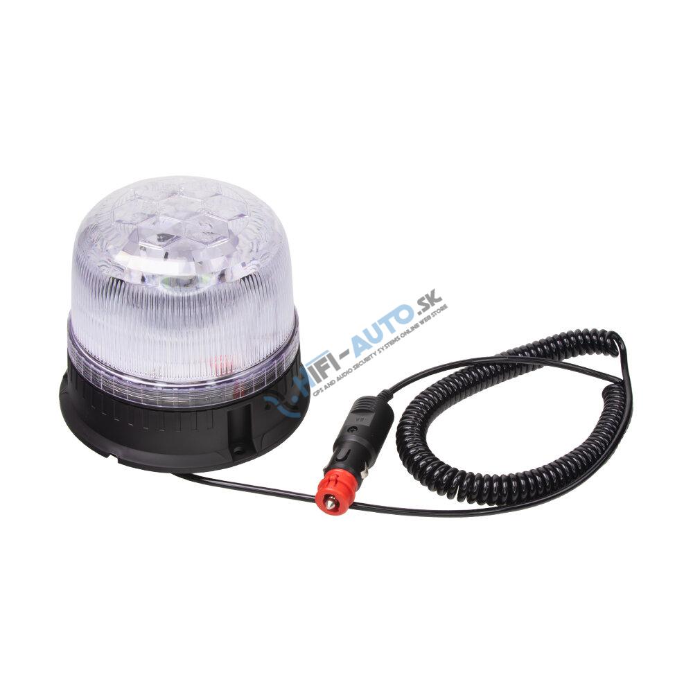 LED maják, 12-24V, modro-červený, magnet, ECE R65