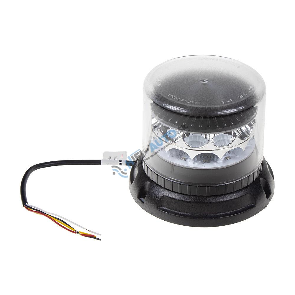 PROFI LED maják 12-24V 24x3W modrý číry 133x110mm, ECE R65