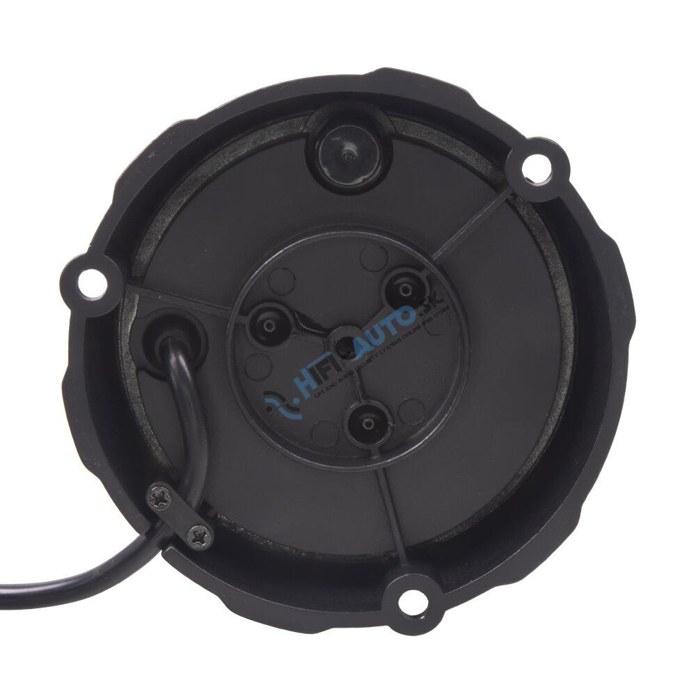 Robustný modrý LED maják, čierny hliník, 96W, ECE R65