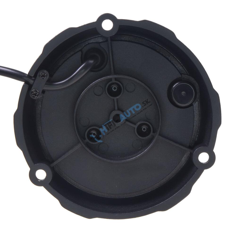 Robustný červený LED maják, čierny hliník, 96W, ECE R65