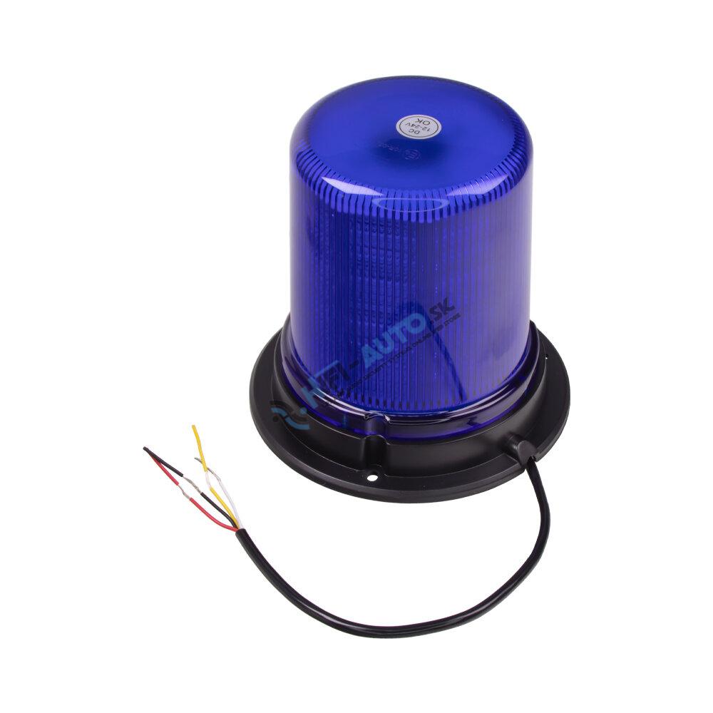 LED maják, 12-24V, 128x1, 5W modrý, pevná montáž, ECE R65