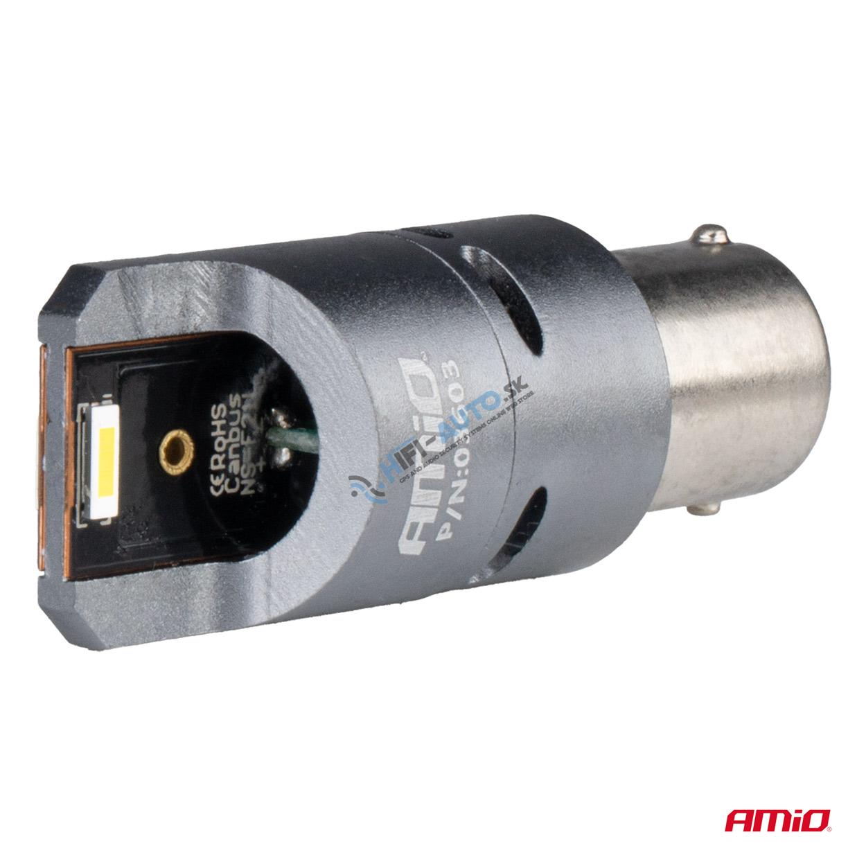 FULL CANBUS PRO BA15S P21W LED žiarovka 2x1860SMD biela 12V 24V 