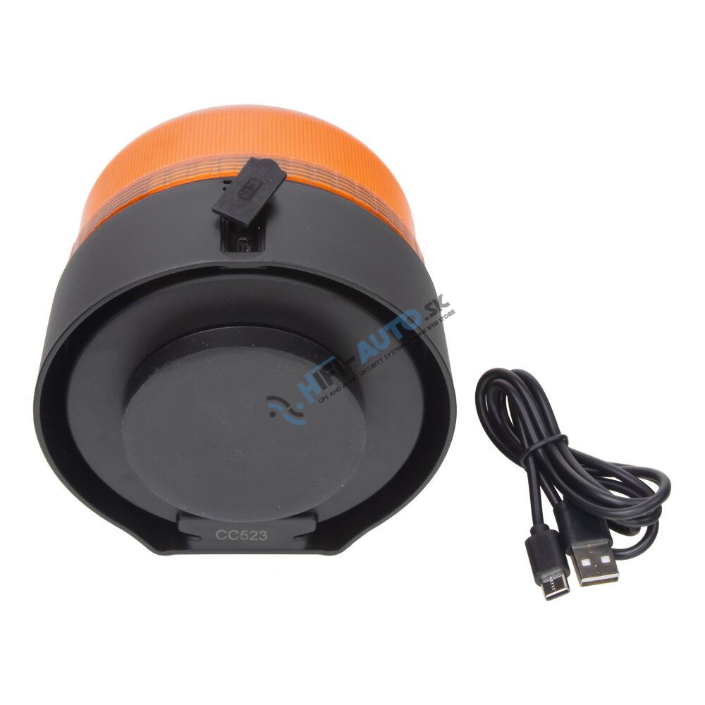 AKU LED maják, 36xLED oranžový, magnet, ECE R65