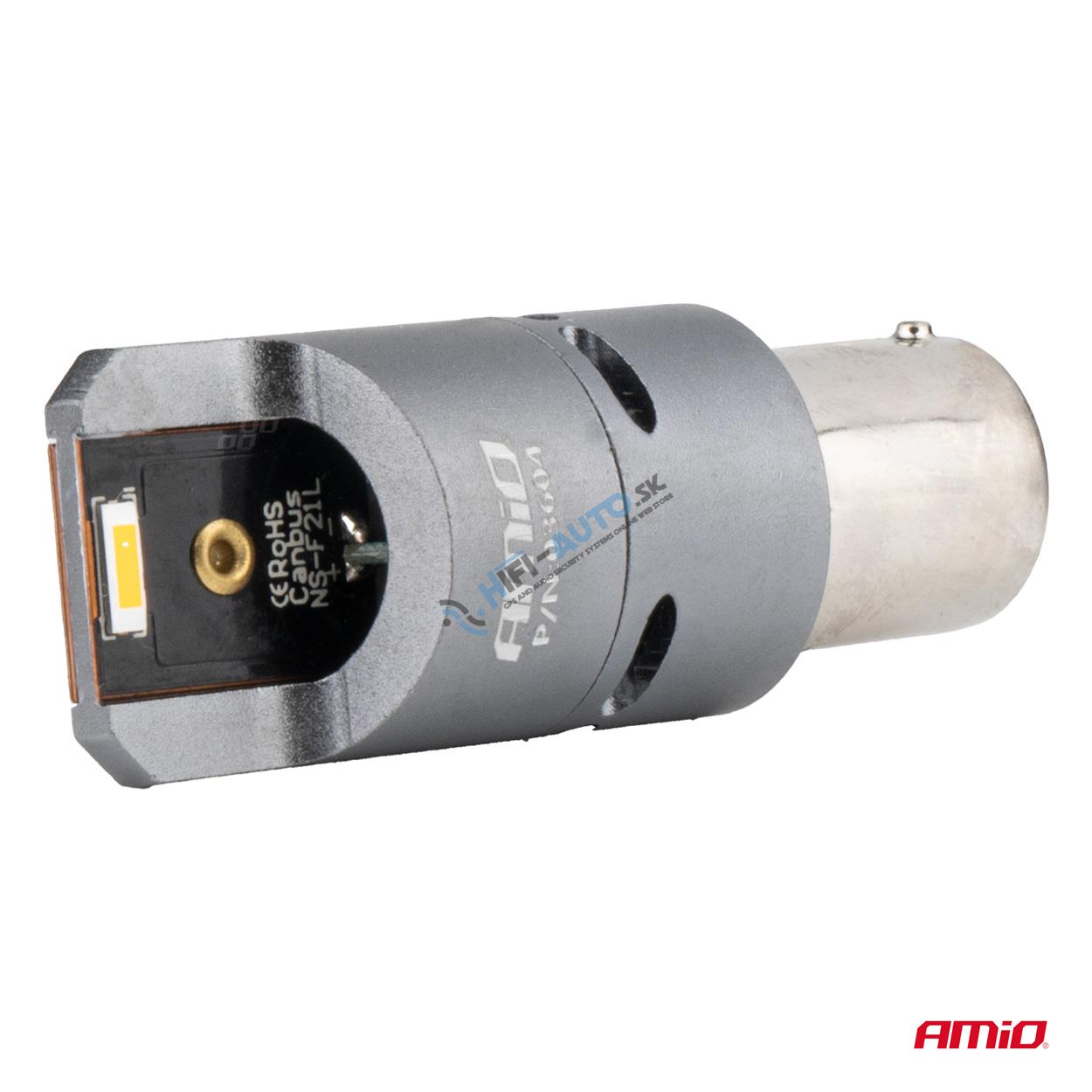 LED žiarovka FULL CANBUS PY21W 2x1860 SMD amber 12V 24V