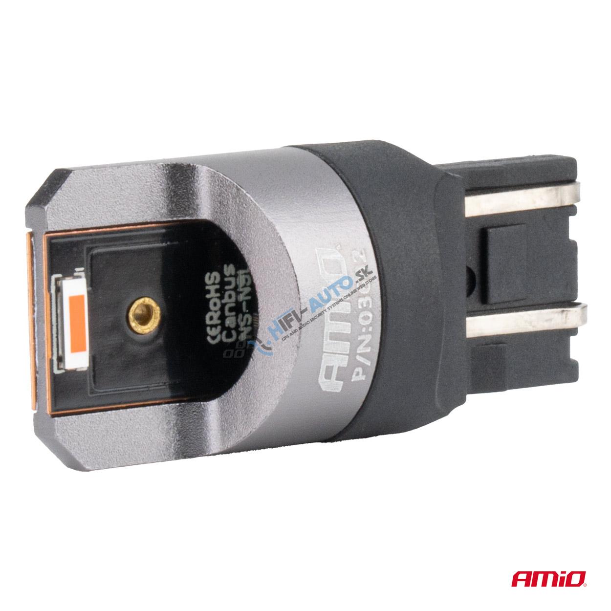 LED žiarovka FULL CANBUS PRO W21/5W 2x1860 SMD červená 12V 24V