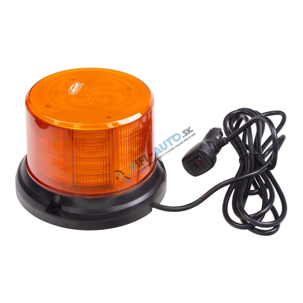 LED maják, 12-24V, 96x0, 5W, oranžový, magnet, ECE R65 R10