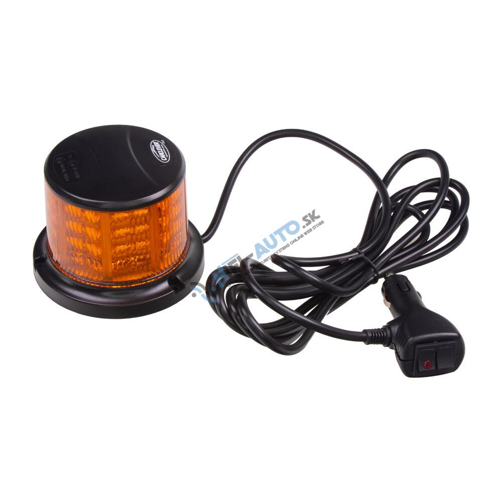 LED maják, 12-24V, 64x0, 5W, oranžový, magnet, ECE R65 R10