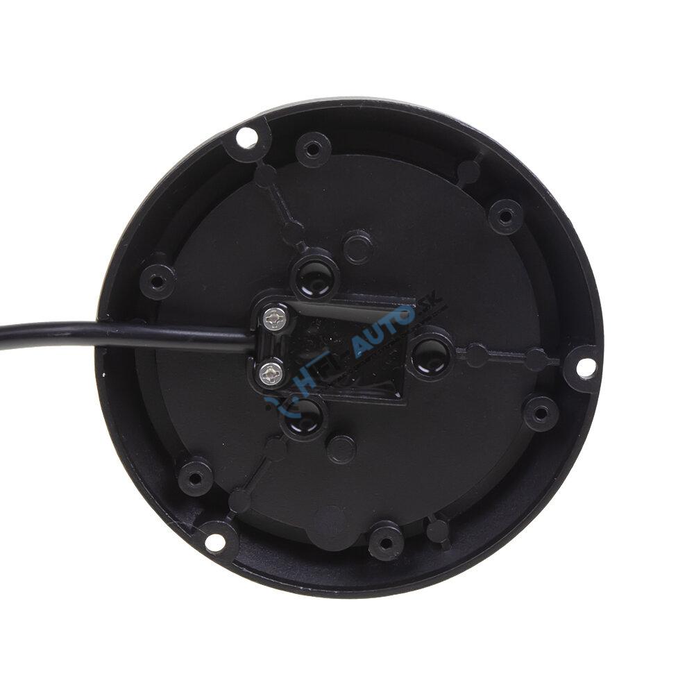 Robustný oranžový LED maják, čierny hliník, 36W, ECE R65