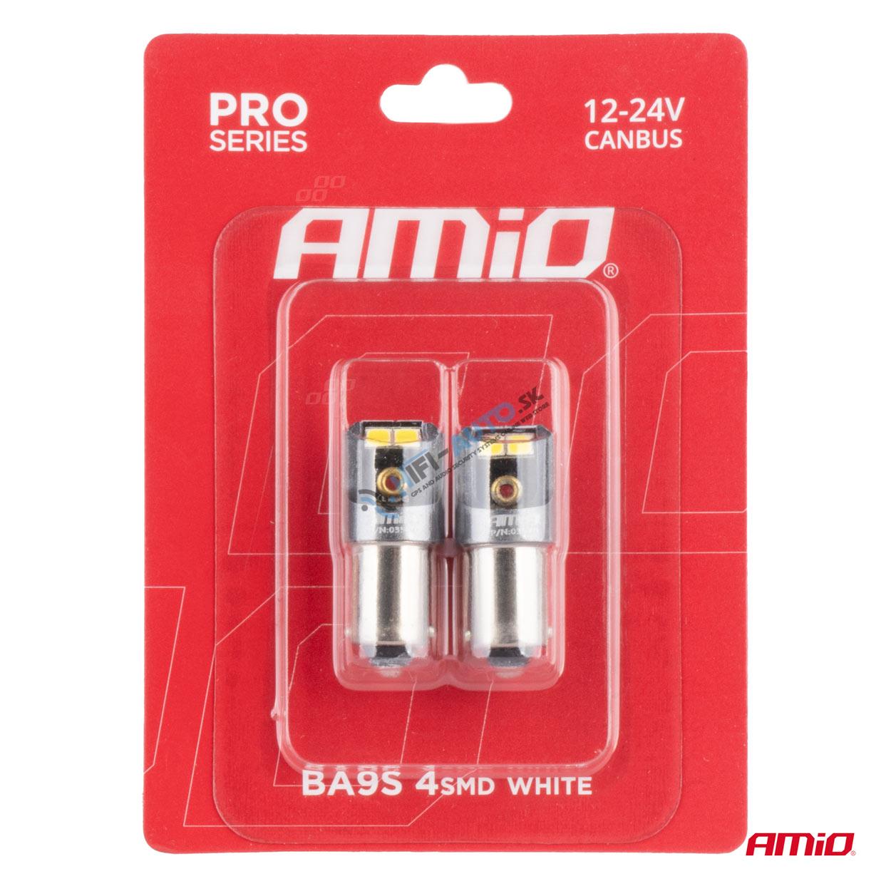 LED žiarovka CANBUS PRO T4W BA9S 4x2016 SMD biele 12V 24V