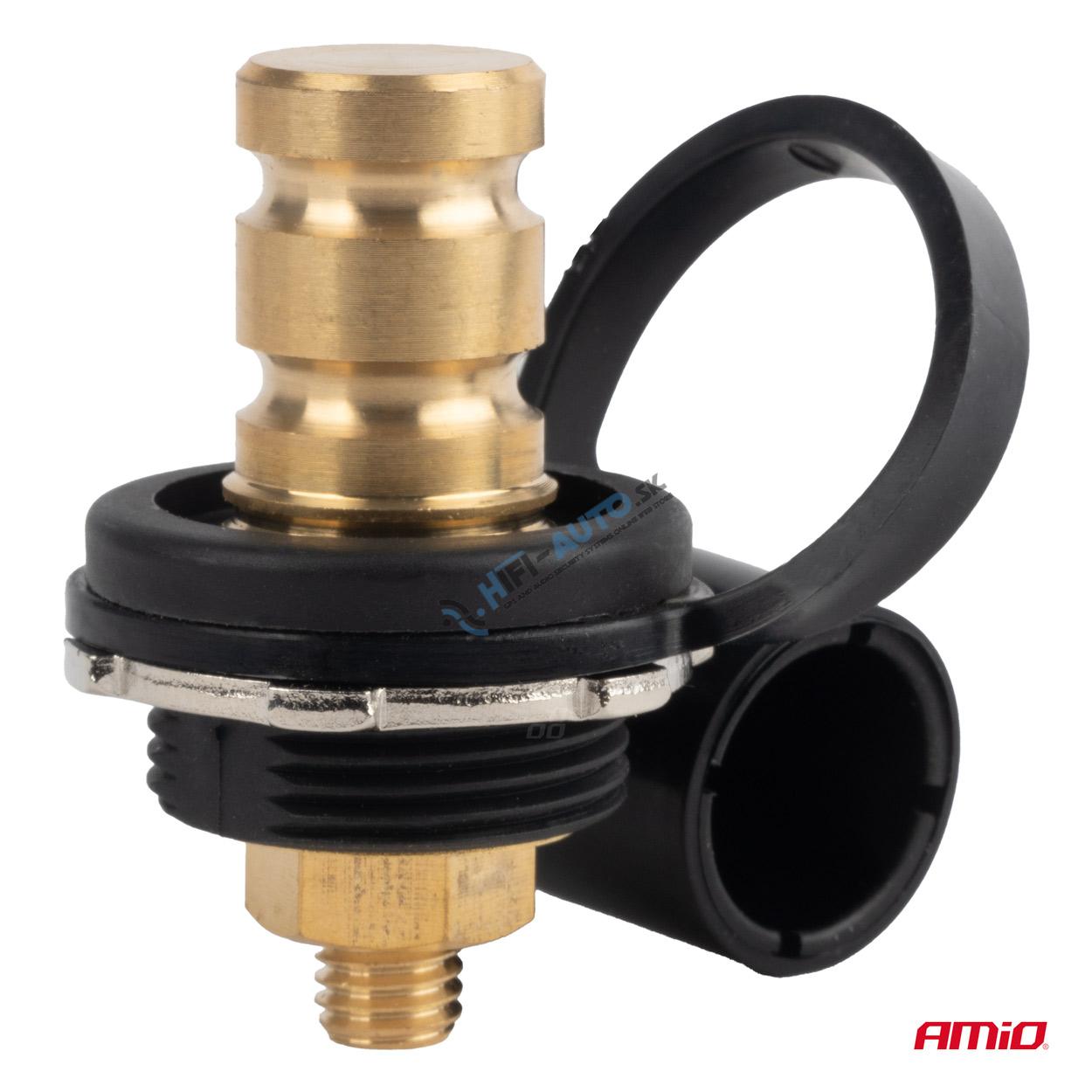 Konektor napájania batérie čierny mínus s krytkou 3/8 M10 12V 24V 48V 250A