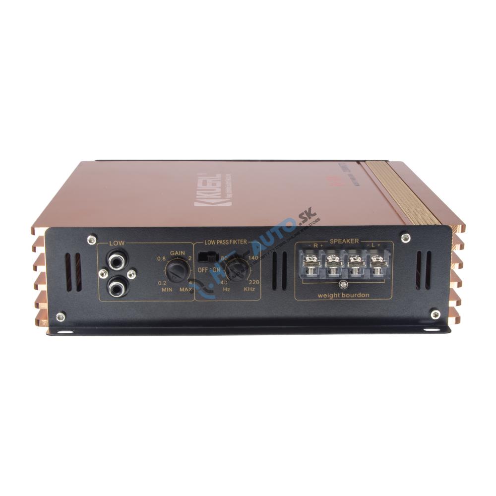 KUERL 2cestný zosilňovač do auta, 2 x 60W / 1 x 80W