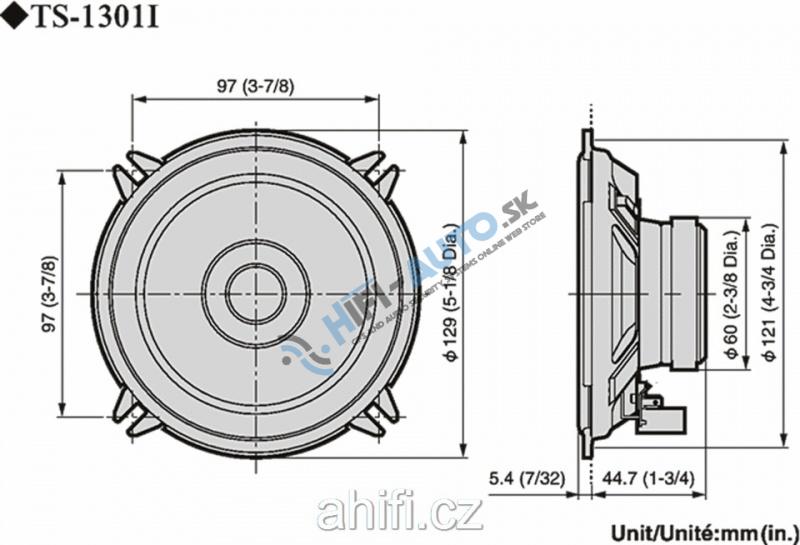 Pioneer TS-130CI Reproduktory 2-pásmové 13cm